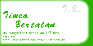 timea bertalan business card